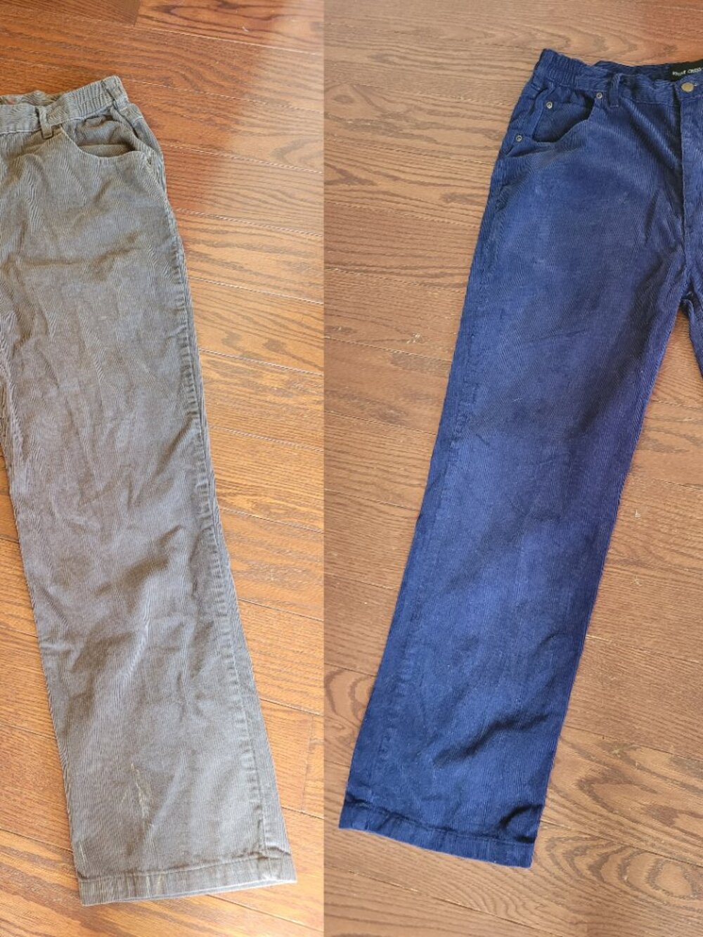 2 Pairs Stone Creek Men’s Corduroy Pants Sz 38x29 Navy and Teal